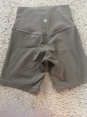 lululemon athletica Olive Green High-Rise Bike Shorts